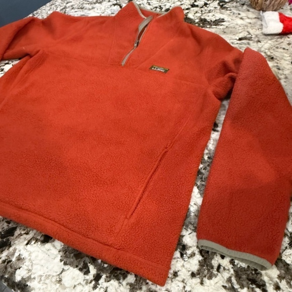 L.L Bean Fleeced Sweater men’s size L-Tall - Picture 2 of 12